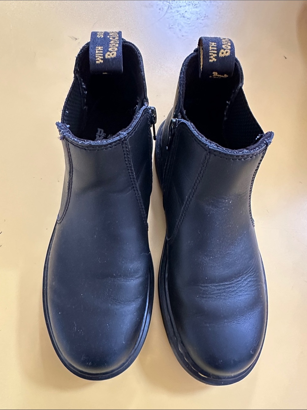 Dr. Martens Black Leather Chelsea Boots for kids